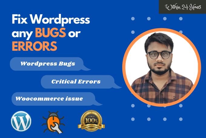 Gig Preview - Fix wordpress bug,wordpress issue or wordpress error