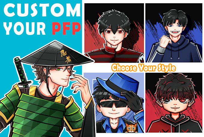 Gig Preview - Custom pfp anime character game from ur avatar