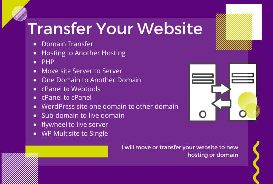 Gig Preview - Move or transfer your website to new hosting or domain