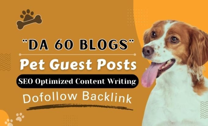 Gig Preview - Do pet guest post white hat high da backlinks