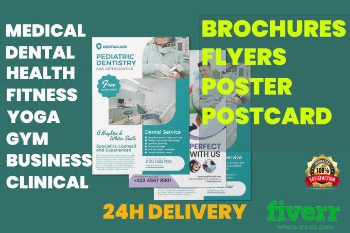 Gig Preview - Design urgent medical flyer dental flyer poster postcard brochure