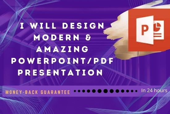 Gig Preview - Design modern powerpoint  pdf amazing presentation for you