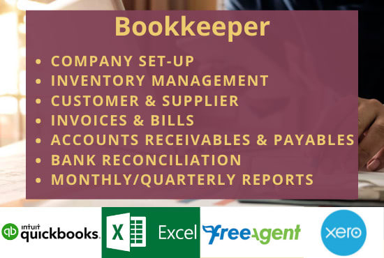 Gig Preview - Be your bookkeeper reconcile your quickbooks and xero account