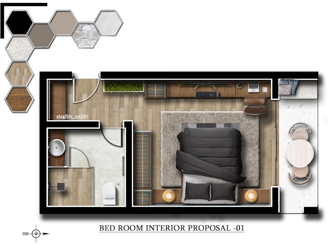 Gig Preview - Do 2d colored floor plan with furniture layout for airbnb 24hrs