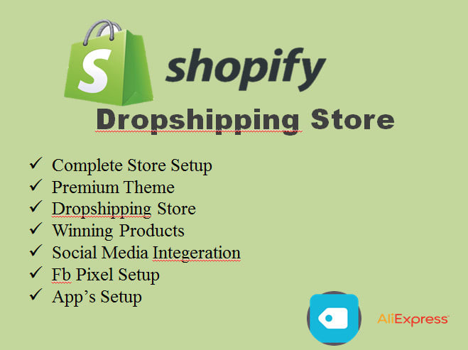 Gig Preview - Build shopify dropshipping store website