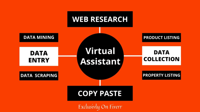 Gig Preview - Be that your virtual assistant for data entry, web research, copy paste