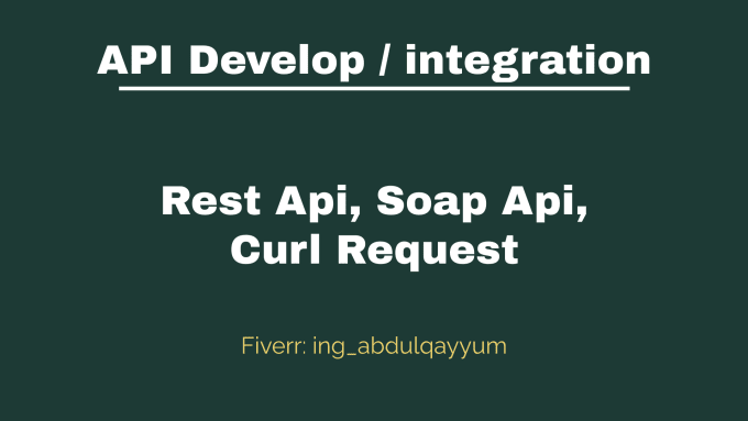 Gig Preview - Develop or integrate rest API