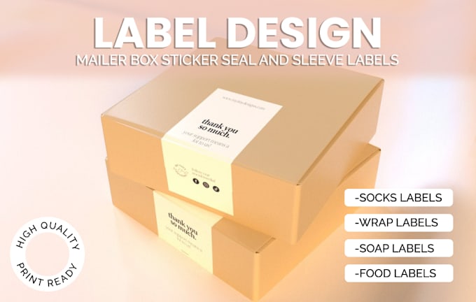 Gig Preview - Subscription box sealing sticker, packaging label and sleeve design