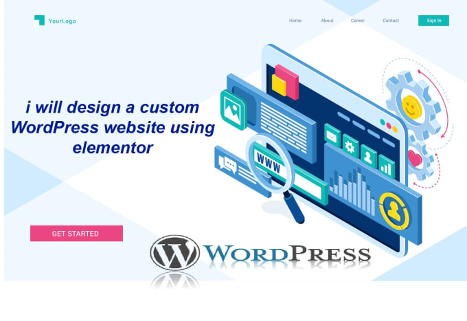 Gig Preview - Design custom wordpress website using elementor