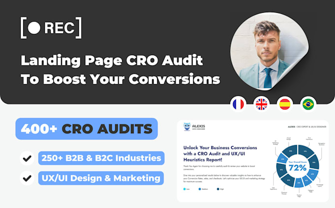 Gig Preview - Audit and review your landing page for cro