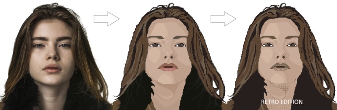 Gig Preview - Draw pixel art of your photo