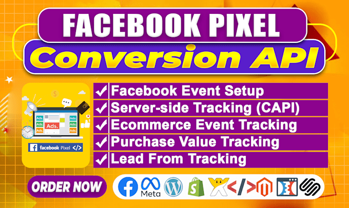 Gig Preview - Setup or fix meta facebook pixel conversion api tracking