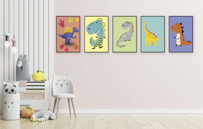 Gig Preview - Design childrens  canvas wall art for nursery