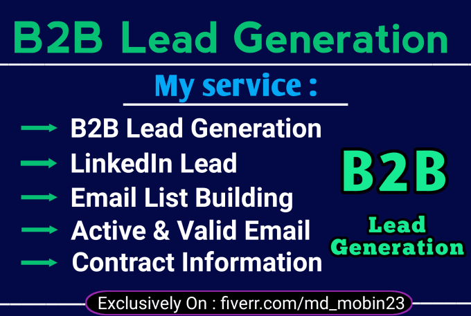 Gig Preview - Provide targeted b2b lead generation and prospect email list