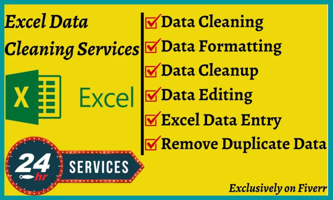 Gig Preview - Do excel data cleaning, data formatting and cleaning