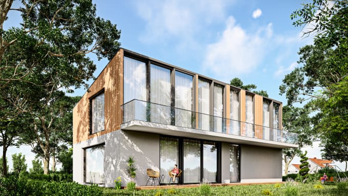 Bestseller - design and render stunning 3d exterior for house, building