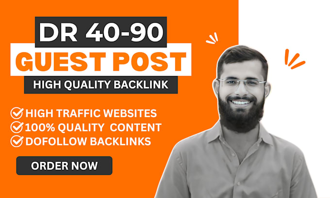 Gig Preview - Publish a guest post do follow backlinks, high da guest post