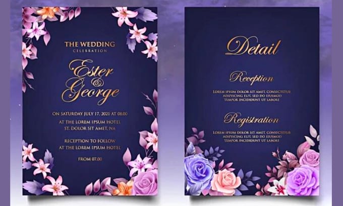 Gig Preview - Elegant n creative invitation card design for special occasion