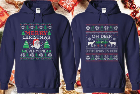 Gig Preview - Create t shirt and ugly christmas sweater design