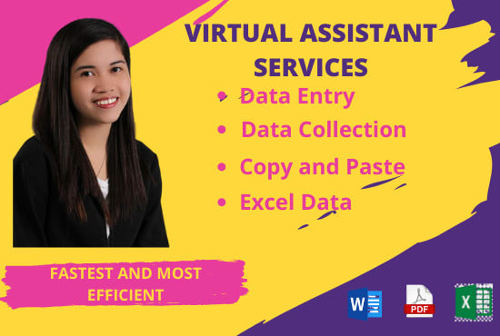 Gig Preview - Be your virtual assistant, do data entry, accounting services and admin support