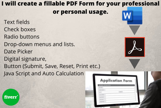 Bestseller - create fillable pdf form