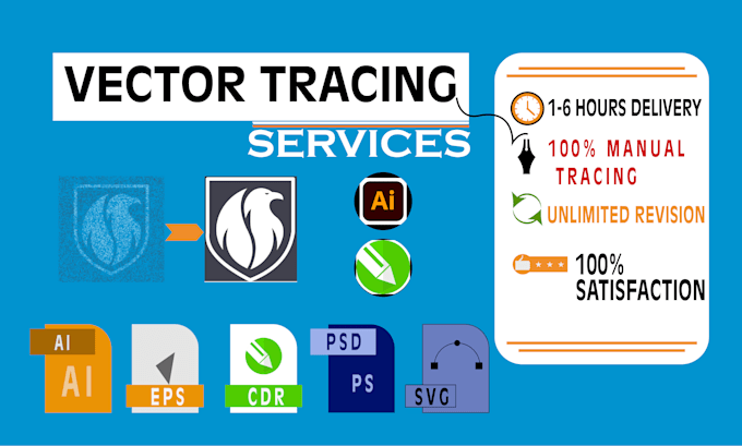 Gig Preview - Do manual vector tracing, convert image logo to vector