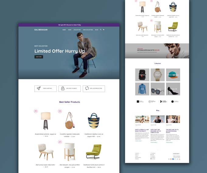 Gig Preview - Do shopify landing page design using shogun or pagefly