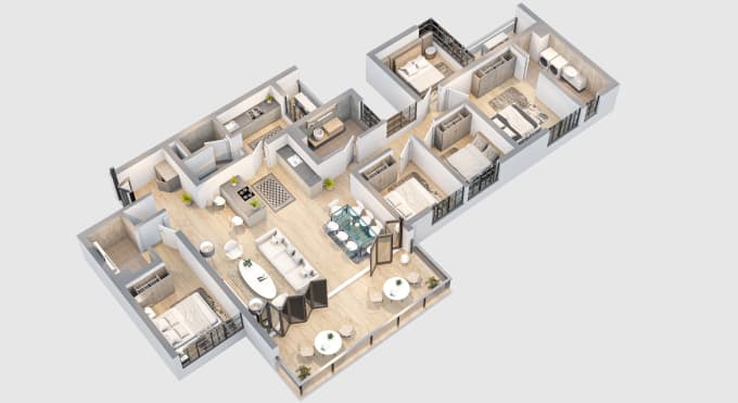 Gig Preview - Do provide interior 3d floor plan and better quality render