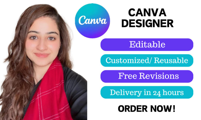 Gig Preview - Design editable canva poster, banner, flyer, ebook cover