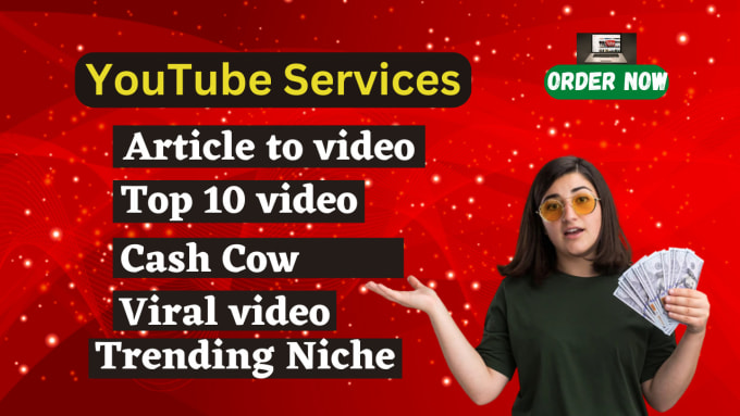 Gig Preview - Convert articles, cash cow video, top 10 youtube content creator