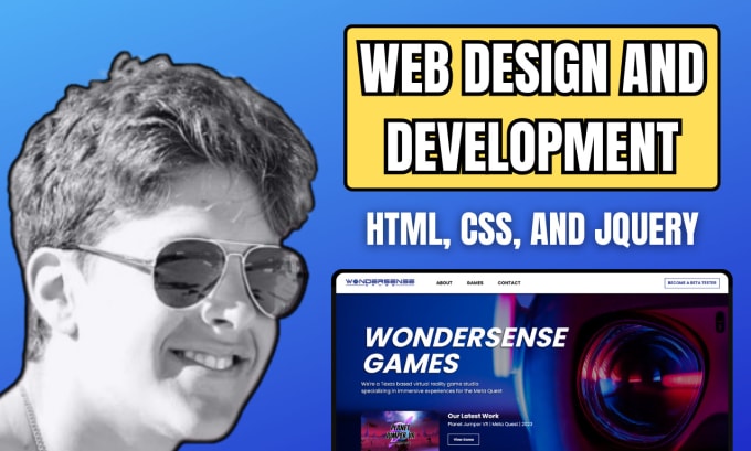 Gig Preview - Design and develop a beautiful custom website with jquery