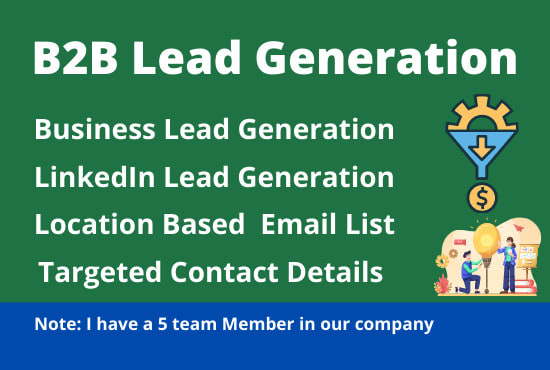 Gig Preview - Do b2b lead generation for any business