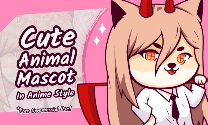 Gig Preview - Design logo with a cute animal mascot in anime style for twitch, youtube, kick