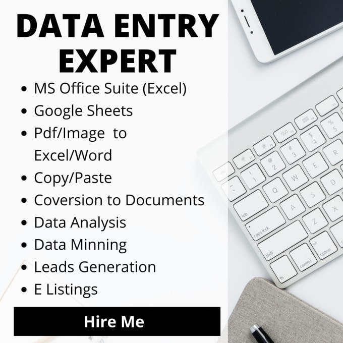 Gig Preview - Data entry guru, turning raw data into valuable insights