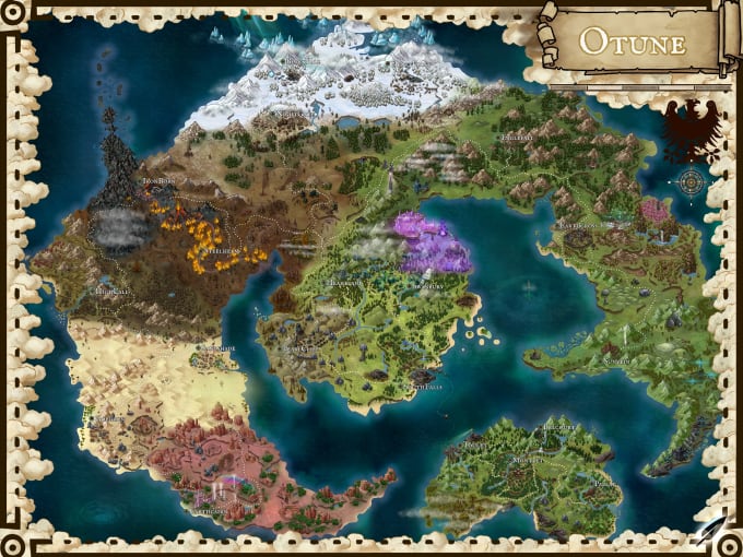 Bestseller - make your dream fantasy map for game, book, rpg campaign, boardgame