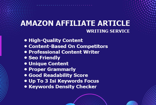 Gig Preview - Write amazon affiliate articles and blogs