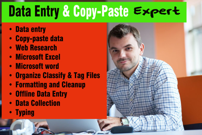 Gig Preview - Be your data entry and copy paste expert