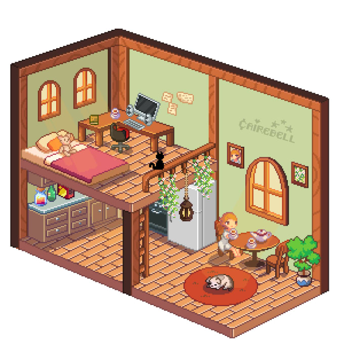 Gig Preview - Create isometric pixel art for you