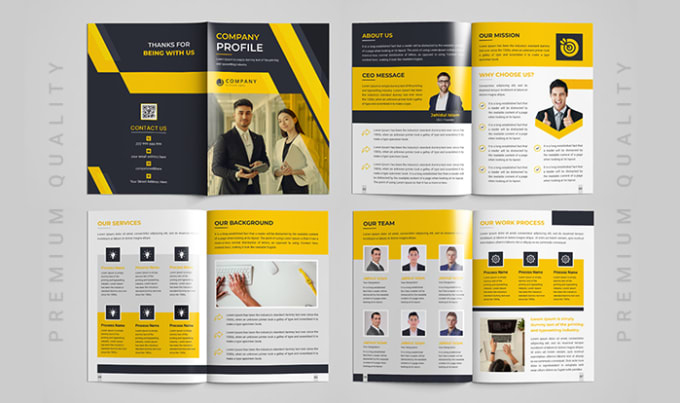 Gig Preview - Do business brochure, company profile, proposal, bifold, trifold brochure design