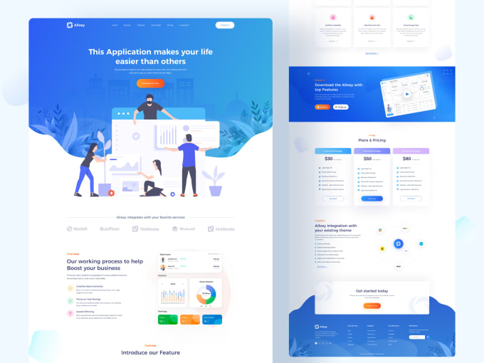 Bestseller - design modern web template in PSD, xd or figma website