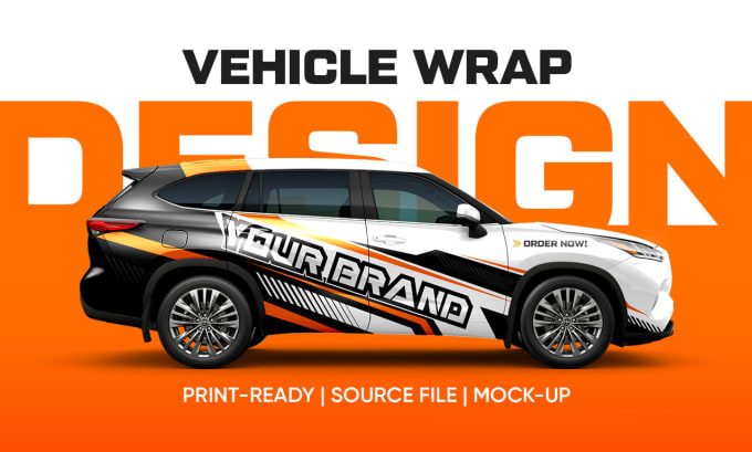 Gig Preview - Design a custom car wrap according to your brand