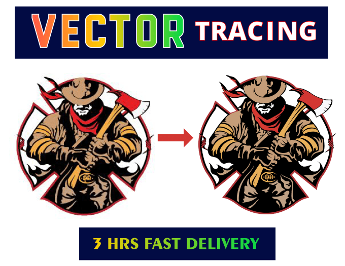 Gig Preview - Vector tracing, vectorize, convert image to vector in 3 hrs