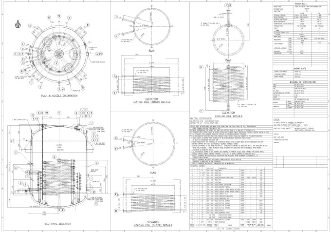 Gig Preview - Create drawings of storage tanks, vessels and reactors