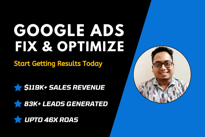 Gig Preview - Fix and optimize your existing google ads campaign