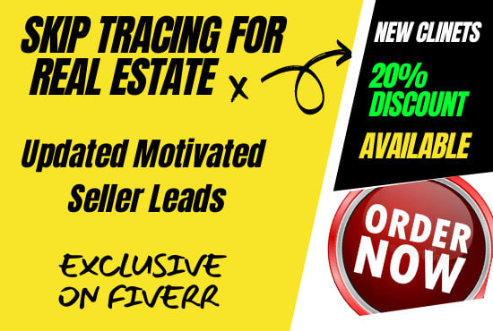 Gig Preview - Generate motivated seller leads with accurate skip tracing