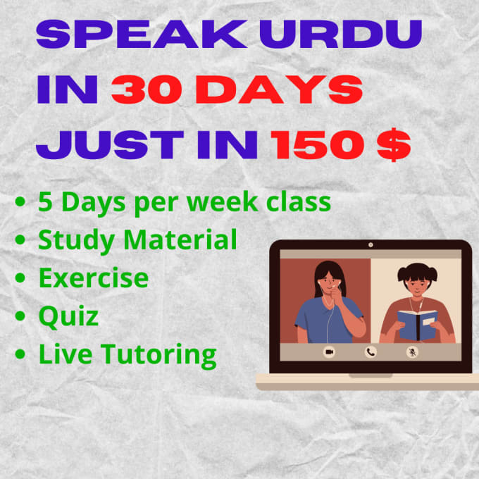 Gig Preview - Tutoring urdu language for nonnative