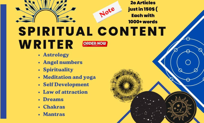 Gig Preview - Be your spiritual content writer or article writer