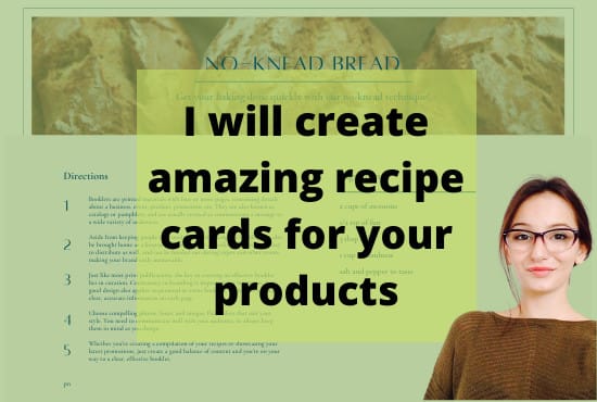 Gig Preview - Create recipe cards for social media platforms in canva