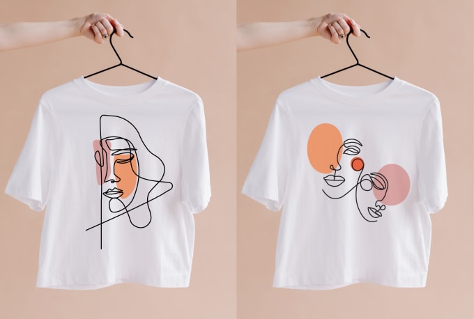 Gig Preview - Create continuous one line art and minimalist tshirt design