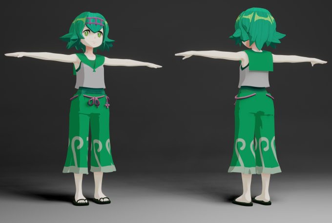 Gig Preview - Do 3d anime model, custom vrchat avatar for vrc, vtubing, PC or quest